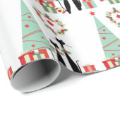 Atomic Era MCM Cool Cat Kerstboom Cadeaupapier (Rol Hoek)