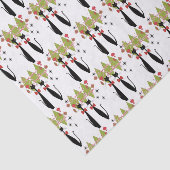 Atomic Era MCM kerstkool Cat Tissuepapier (Detail)