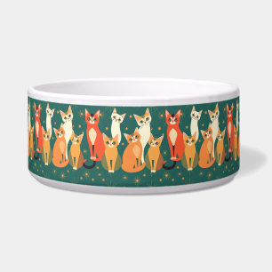Atomic Era  MCM Mid Century Modern Blauwgroen Cat Voerbakje