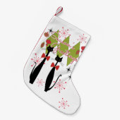 Atomic Era Mid Century Modern Cool Cat Kleine Kerstsok (Voorkant (Hangend))