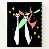 Atomic Era Mid Century Modern Cool Cat Mobile Notitieboek (Achterkant)