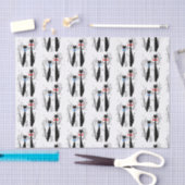 Atomic Era mid Century Modern Cool Cat Paar Tissuepapier (Craft)