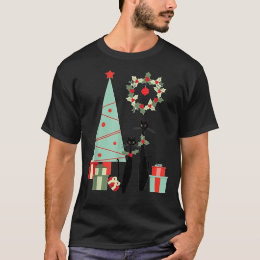 Atomic-Era-Mid-Century-Modern-Cool-Cat-Pair-Christ T-shirt (Voorkant)