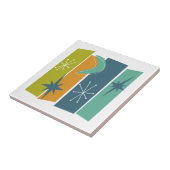 Atomic Era Rechthoeken Boomerang Sterren Mid Mod Tegeltje (Zijkant)