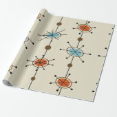 Atomic Era Satellites Cadeaupapier (Uitgerold)
