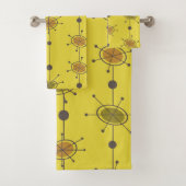 Atomic Era Satellites Chartreuse Bad Handdoek (Insitu)