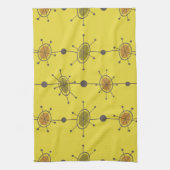 Atomic Era Satellites Chartreuse Theedoek (Verticaal)