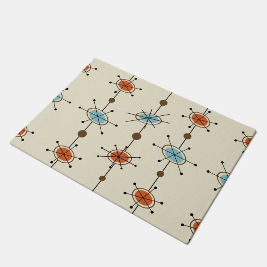 Atomic Era Satellites Deurmat (Schuin)