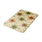 Atomic Era Sputnik Starburst Flowers Earth Tones Badmat (Gekanteld)