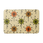 Atomic Era Sputnik Starburst Flowers Earth Tones Badmat (Voorkant)