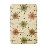Atomic Era Sputnik Starburst Flowers Earth Tones Badmat (Voorkant Verticaal)