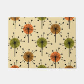 Atomic Era Sputnik Starburst Flowers Earth Tones Deurmat (Voorkant)
