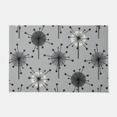 Atomic Era Sputnik Starburst Flowers Gray Deurmat (Voorkant)