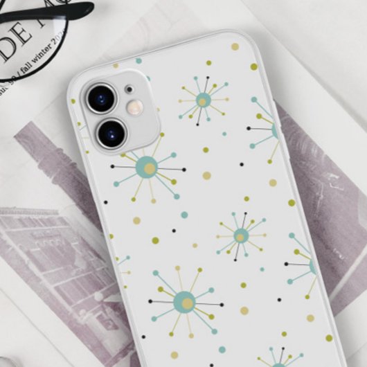 Atomic Era Starburst en Stippen Mid Century Modern Case-Mate iPhone Case
