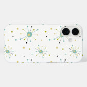 Atomic Era Starburst en Stippen Mid Century Modern Case-Mate iPhone Case (Achterkant (horizontaal))