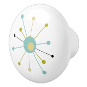 Atomic Era Starburst Mid Century Modern Keramische Knop (Rechts)