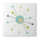 Atomic Era Starburst Mid Century Modern Tegeltje (Voorkant)