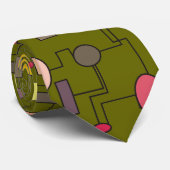 Atomic Era Style Mannen Stropdas 1950's  stijl (Opgerold)