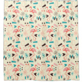 Atomic Flamingo Douchegordijn (Voorkant)