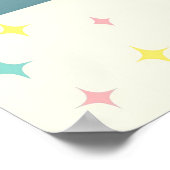 Atomic Futuristic Big Fins Coupe Car Poster (Hoek)