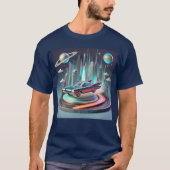 Atomic Futuristic Big Fins Coupe Car T-shirt (Voorkant)