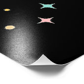 Atomic Futuristic Black Cat Moon Foto Afdruk (Hoek)