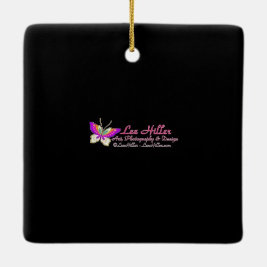 Atomic Futuristic Black Cat Moon Keramisch Ornament (Achterkant)