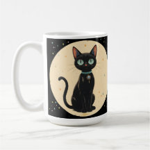 Atomic Futuristic Black Cat Moon