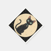 Atomic Futuristic Black Cat Moon Servet (Hoek)