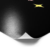 Atomic Futuristic Black Moon Cat Foto Afdruk (Hoek)