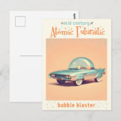 Atomic Futuristic Bubble Blaster Car Briefkaart (Voorkant / Achterkant)