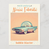 Atomic Futuristic Bubble Blaster Car Briefkaart (Voorkant)