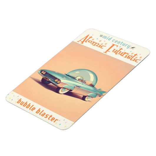 Atomic Futuristic Bubble Blaster Car Magneet (Linkerzijde)