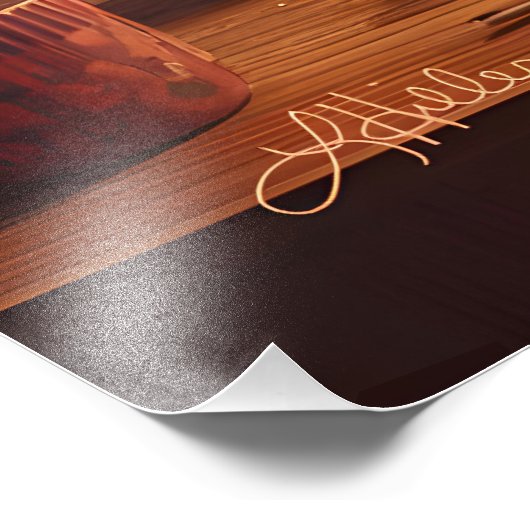 Atomic Futuristic Cherry Blossom Martini Foto Afdruk (Hoek)