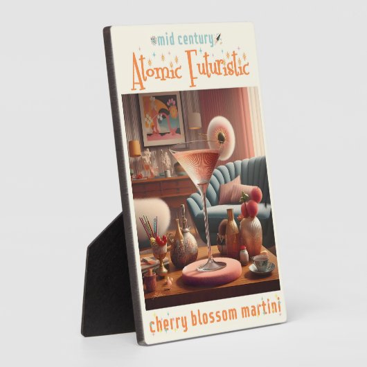 Atomic Futuristic Cherry Blossom Martini Fotoplaat (Zijkant)