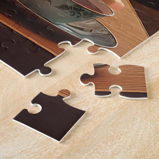 Atomic Futuristic Cherry Blossom Martini Legpuzzel (Zijkant)