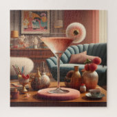 Atomic Futuristic Cherry Blossom Martini Legpuzzel (Verticaal)