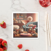 Atomic Futuristic Cherry Blossom Martini Servet (Insitu)