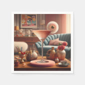 Atomic Futuristic Cherry Blossom Martini Servet (Voorkant)