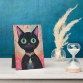 Atomic Futuristic Cosmic Black Cat Universe Fotoplaat (Zijkant)