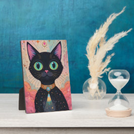 Atomic Futuristic Cosmic Black Cat Universe Fotoplaat