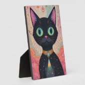 Atomic Futuristic Cosmic Black Cat Universe Fotoplaat (Zijkant)