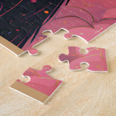 Atomic Futuristic Cosmic Black Cat Universe Legpuzzel (Zijkant)