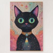 Atomic Futuristic Cosmic Black Cat Universe