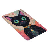 Atomic Futuristic Cosmic Black Cat Universe Magneet (Rechterzijde)
