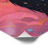 Atomic Futuristic Cosmic Black Cat Universe Perfect Poster (Hoek)