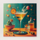 Atomic Futuristic Cosmic Storm Martini Legpuzzel (Verticaal)
