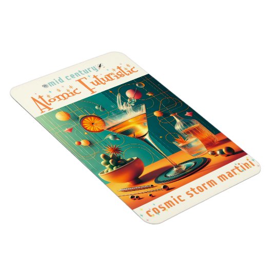 Atomic Futuristic Cosmic Storm Martini Magneet (Rechterzijde)
