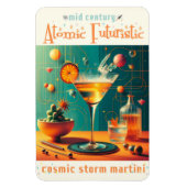 Atomic Futuristic Cosmic Storm Martini Magneet (Verticaal)