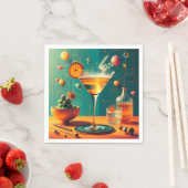 Atomic Futuristic Cosmic Storm Martini Servet (Insitu)